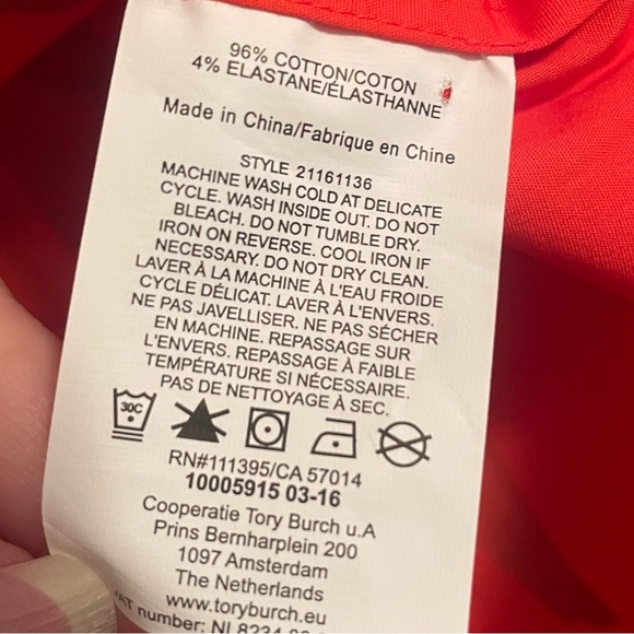 Tory Burch Eliza poppy off the shoulder blouse red floral NWT Size 2 Retail $250 - Picture 6 of 7